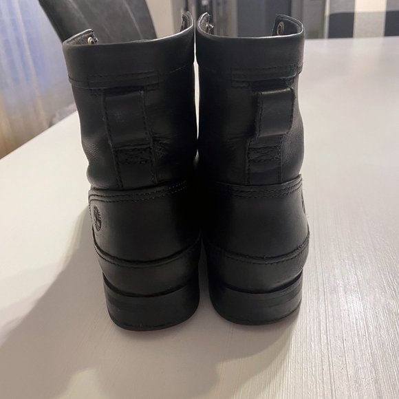 Vintage Timberland Somers Falls Black Leather Ankle Boots Women's Size‎ 6.5 - Picture 6 of 12
